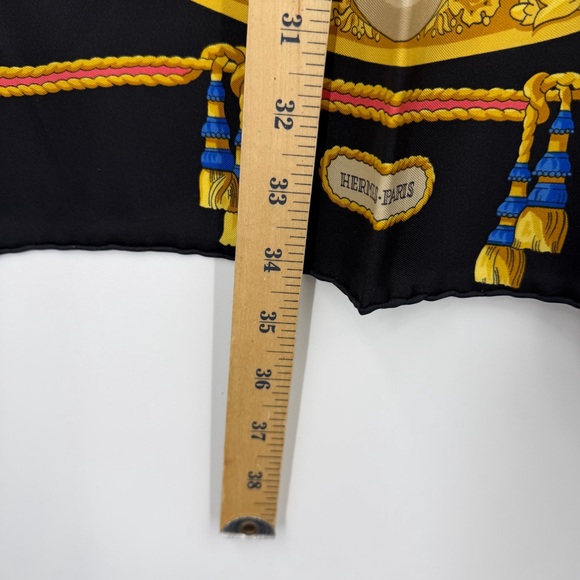 HERMES Carre 90 HOMMAGE A CHARLES GARNIER Scarf Silk black gold - Picture 6 of 9